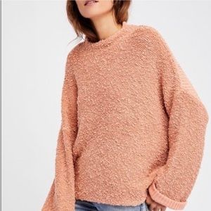 Free people Rose pink cuddle up slouchy sweater